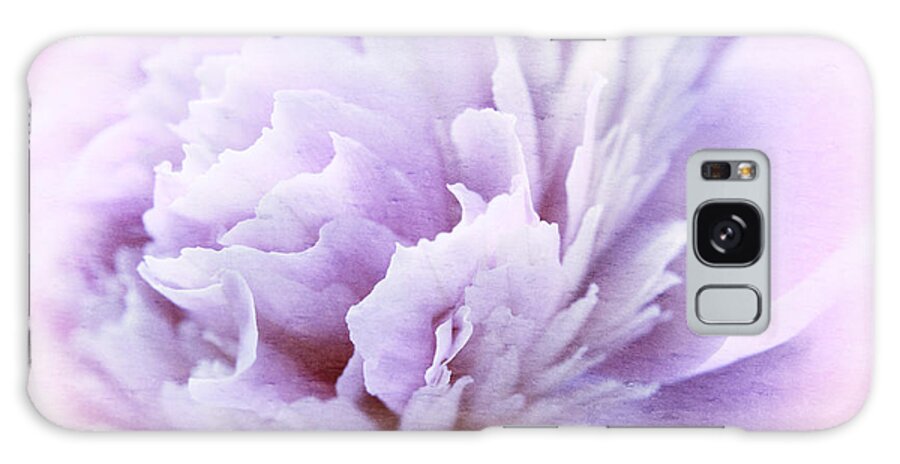Peony Galaxy Case featuring the photograph Peony Petals Blue Texture by Charline Xia