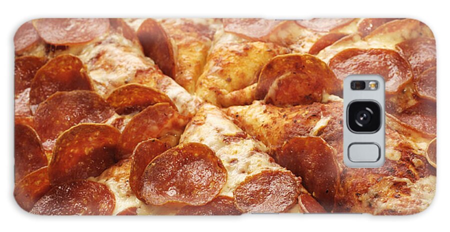 Food Galaxy Case featuring the photograph Pepperoni Pizza 25 by Andee Design