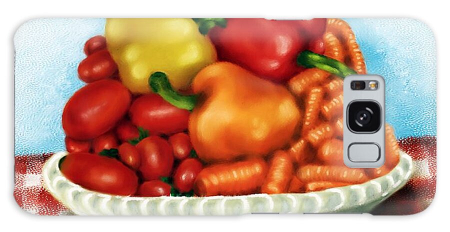 Still Life Galaxy Case featuring the digital art Peppers and Such by Ric Darrell