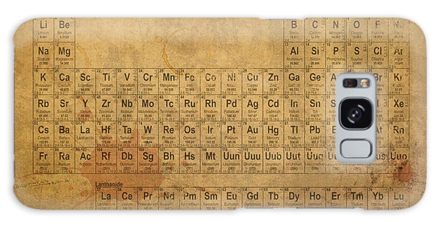 Periodic Galaxy Case featuring the mixed media Periodic Table of the Elements by Design Turnpike