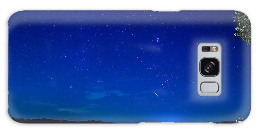 Perseid Galaxy Case featuring the photograph Perseid Meteor by Charles Hite