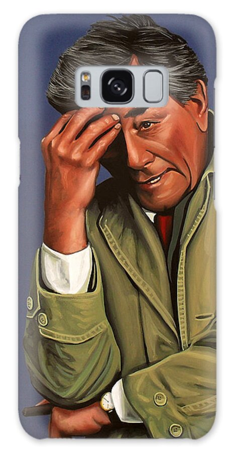 Peter Falk Galaxy Case featuring the painting Peter Falk as Columbo by Paul Meijering