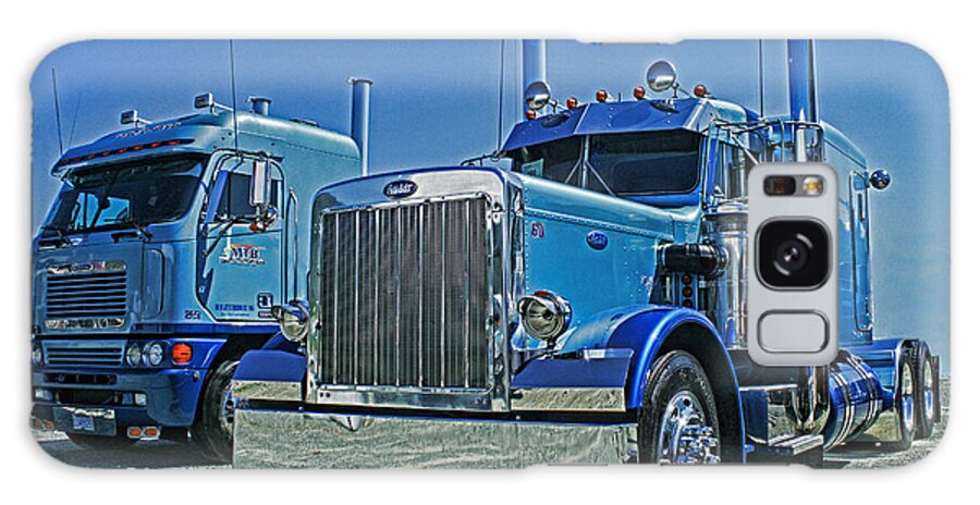 Trucks Galaxy Case featuring the photograph Peterbilt and Frieghtliner by Randy Harris