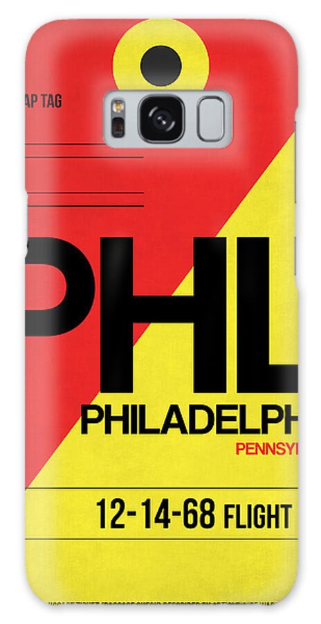Philadelphia Galaxy Case featuring the digital art Philadelphia Luggage Poster 2 by Naxart Studio