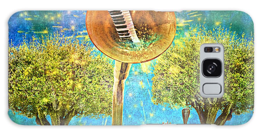 Phonograph Galaxy Case featuring the digital art Phonograph Magic by Ally White