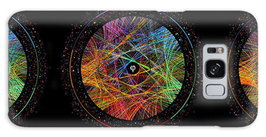Pi Galaxy Case featuring the digital art Pi Phi and e Transition Paths by Martin Krzywinski
