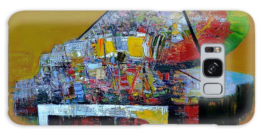 Piano Galaxy Case featuring the painting Piano No.60-Variations by Zheng Li
