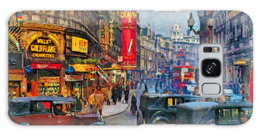 Art Galaxy Case featuring the painting Picadilly Circus by Vincent Monozlay