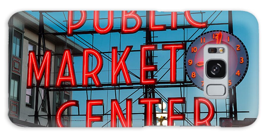 Pike Galaxy Case featuring the photograph Pike Place Public Market Seattle by Steve Gadomski