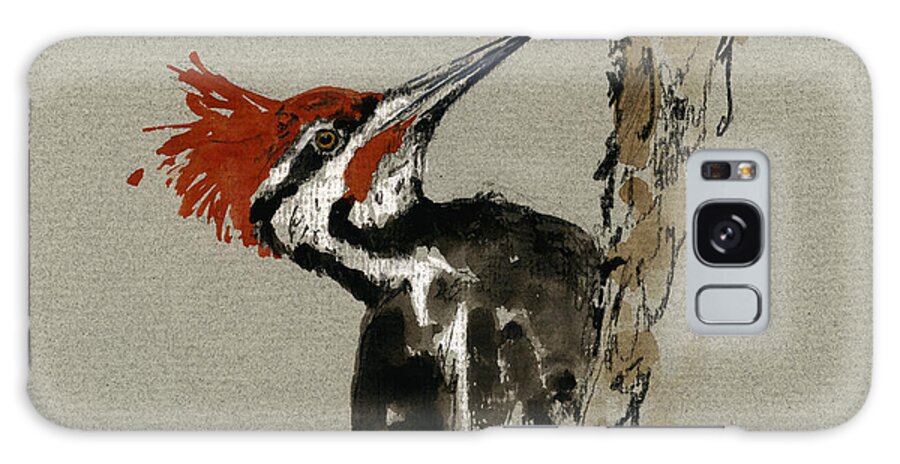 Pileated Galaxy Case featuring the painting Pileated Woodpecker by Juan Bosco