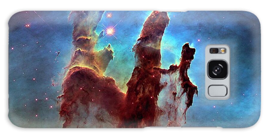 Pillars Of Creation Galaxy Case featuring the photograph Pillars Of Creation In Eagle Nebula by Nasa, Esa, And The Hubble Heritage Team (stsci/aura)/science Photo Library