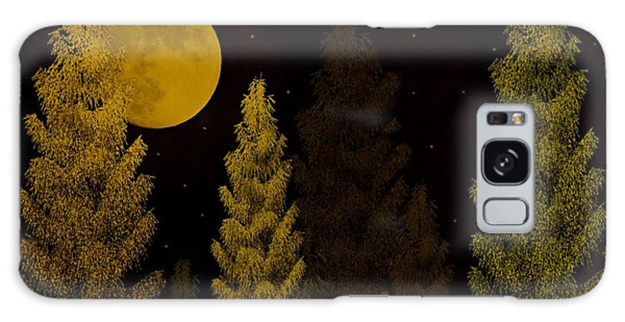 Pine Galaxy Case featuring the photograph Pine Forest Moon by David Dehner