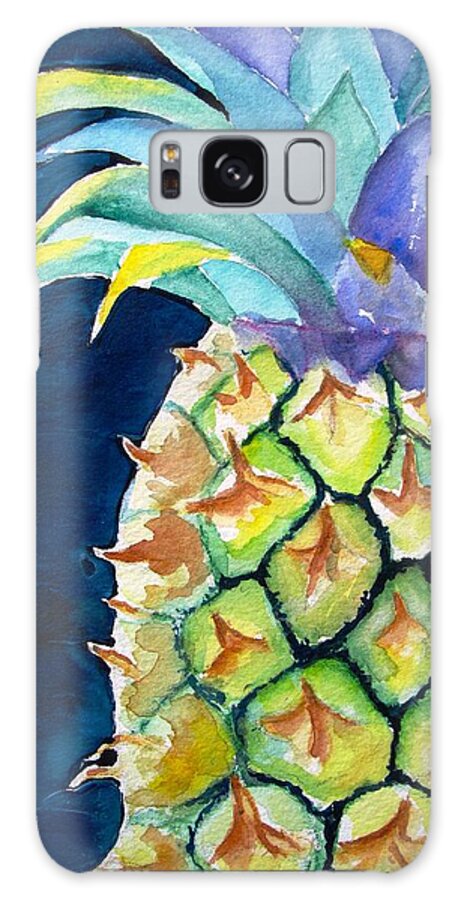 Pineapple Galaxy Case featuring the painting Pineapple by Carlin Blahnik CarlinArtWatercolor