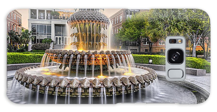 Charleston Galaxy Case featuring the photograph Pineapple Fountain - Waterfront Park by Douglas Berry