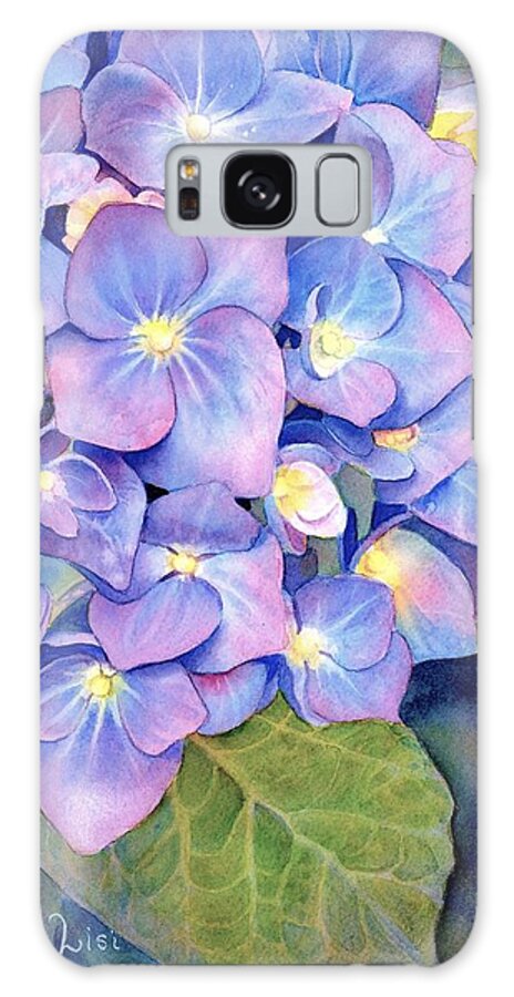 Blue Galaxy Case featuring the painting Pink and Blue by Victoria Lisi