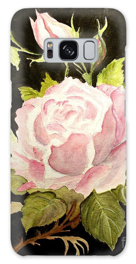 Rose Galaxy Case featuring the painting Pink Beauty by Carol Grimes