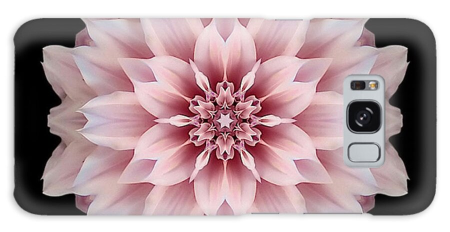 Flower Galaxy Case featuring the photograph Pink Dahlia Flower Mandala by David J Bookbinder