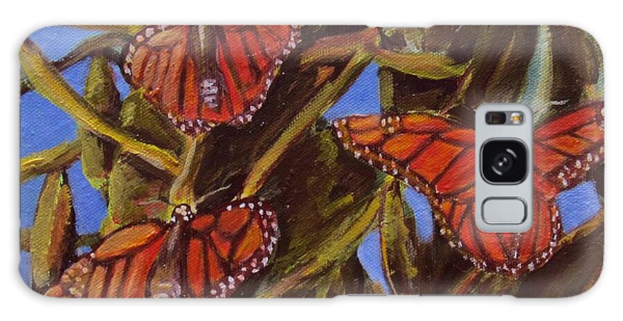 Butterflies Galaxy Case featuring the painting Pismo Monarchs by Laurie Morgan