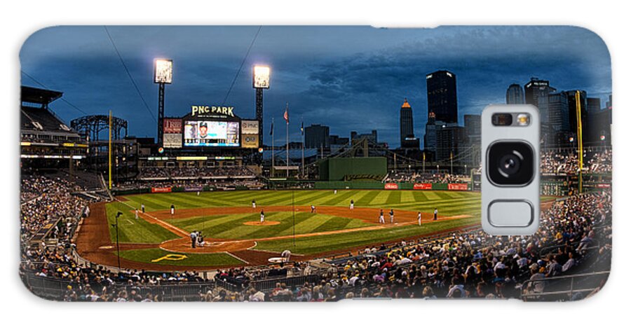Night Galaxy Case featuring the photograph Pittsburgh Pirates Playing At Pnc by Bill Bachmann