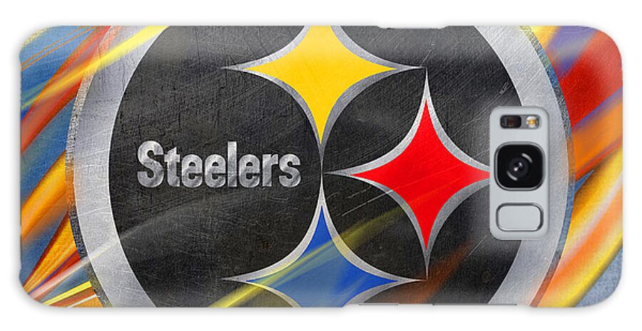 Pittsburgh Galaxy Case featuring the painting Pittsburgh Steelers Football by Tony Rubino