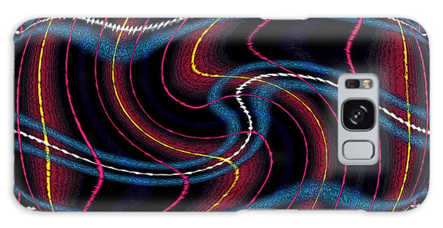 Plaid Galaxy Case featuring the digital art Plaid Out of Bounds by Gary Olsen-Hasek