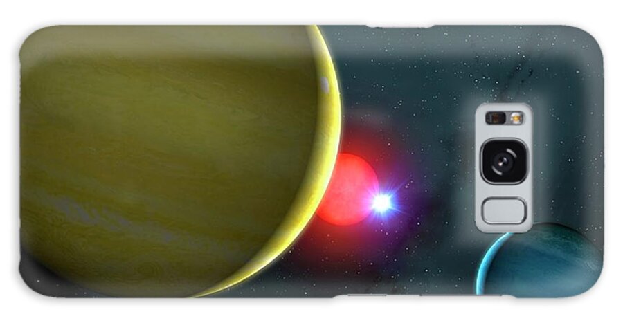 Star Galaxy Case featuring the photograph Planets Around Binary Star Nn Serpentis by Mark Garlick/science Photo Library