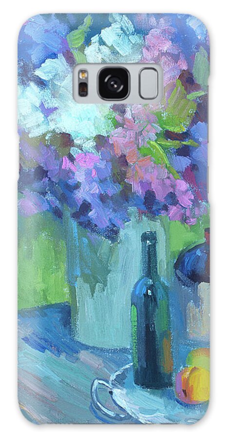 Plein Air Lilacs Galaxy Case featuring the painting Plein Air Lilacs by Diane McClary