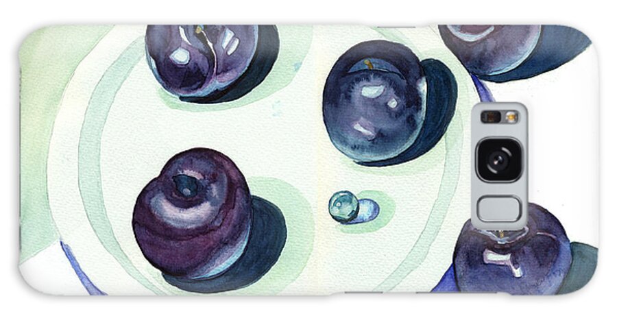 Plums Galaxy S8 Case featuring the painting Plums by Katherine Miller
