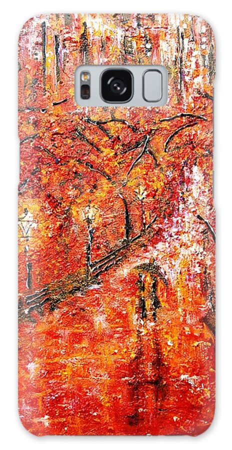 Contemporary Impressionism Galaxy Case featuring the painting Poet's Walk by Helen Kagan
