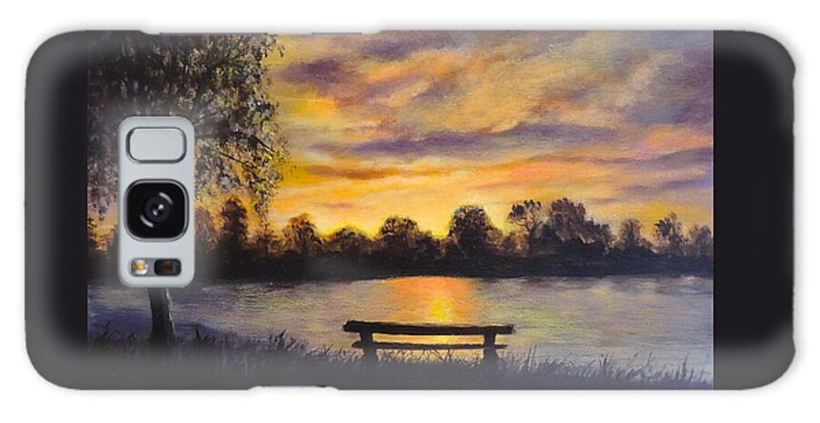 Sunset Galaxy Case featuring the painting Polish Sunset by Bozena Zajaczkowska