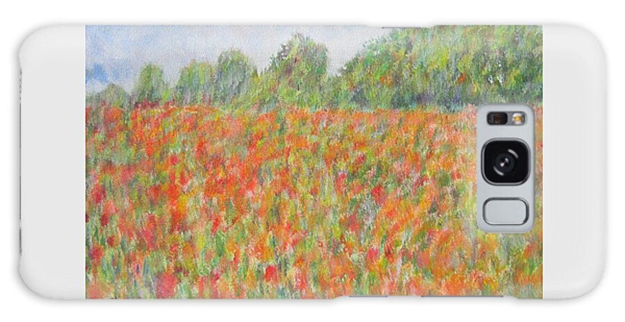 Impressionism Galaxy S8 Case featuring the painting Poppies in a Field in Afghanistan by Glenda Crigger