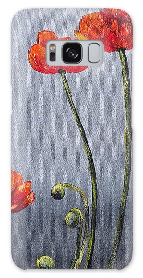 Flowers Galaxy Case featuring the painting Poppies by Melissa Torres