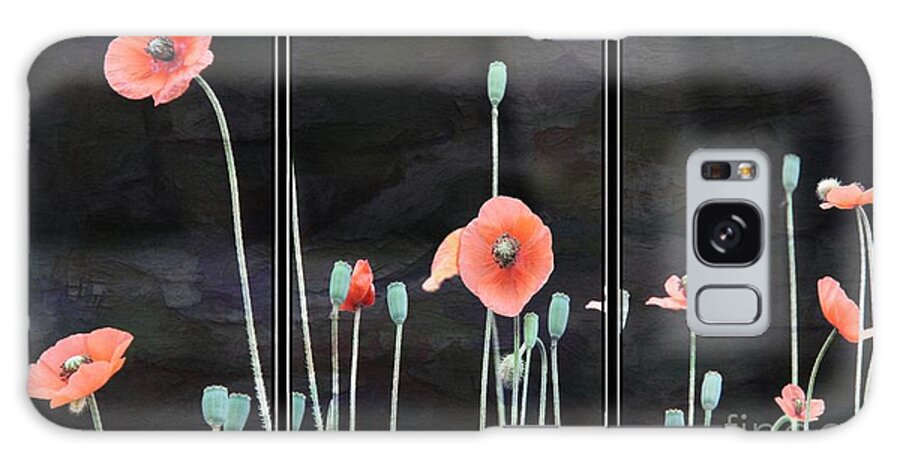 Poppies Galaxy S8 Case featuring the photograph Poppy Triptych    by Yumi Johnson