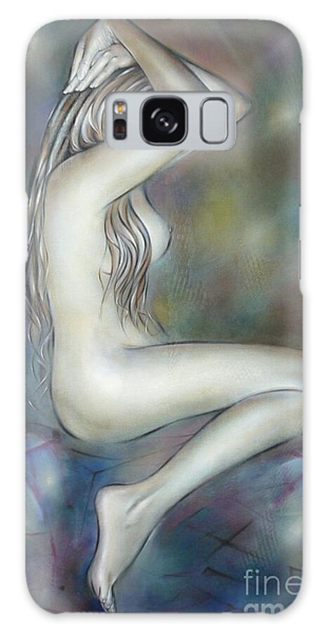 Nude Galaxy Case featuring the painting Porcelain Nude 080810 by Selena Boron