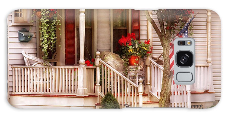 Savad Galaxy Case featuring the photograph Porch - Americana by Mike Savad