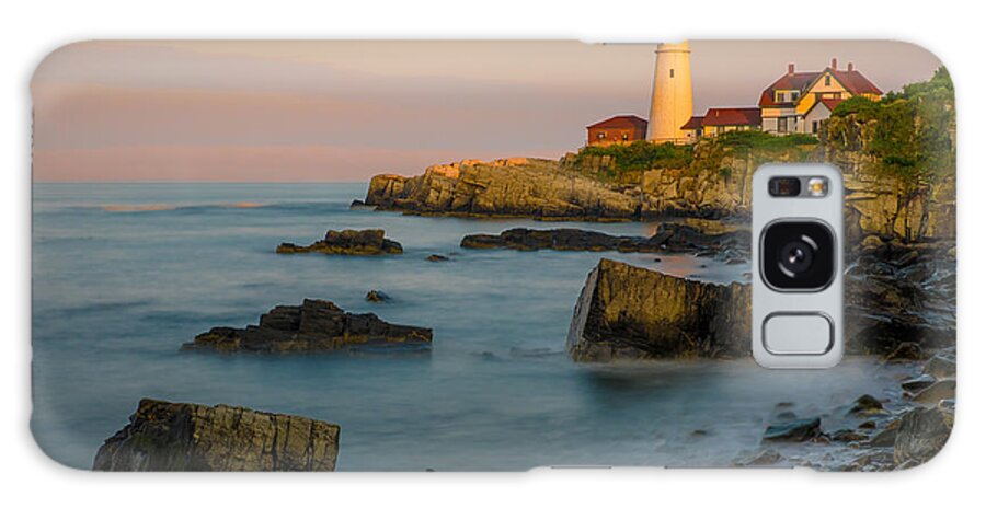 Lighthouse Galaxy Case featuring the photograph Portland Head Lighthouse by Steve Zimic