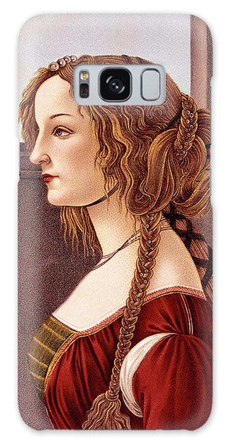 Vertical Galaxy Case featuring the painting Portrait Of Young Woman By Botticelli by Vintage Images