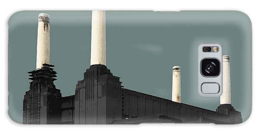 Battersea Galaxy Case featuring the mixed media Power - Blue GREY #2 by BFA Prints