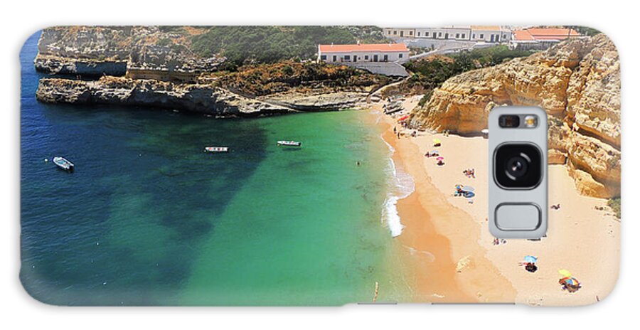 Algarve Galaxy Case featuring the photograph Praia Do Benagil, Lagoa by Valter Jacinto