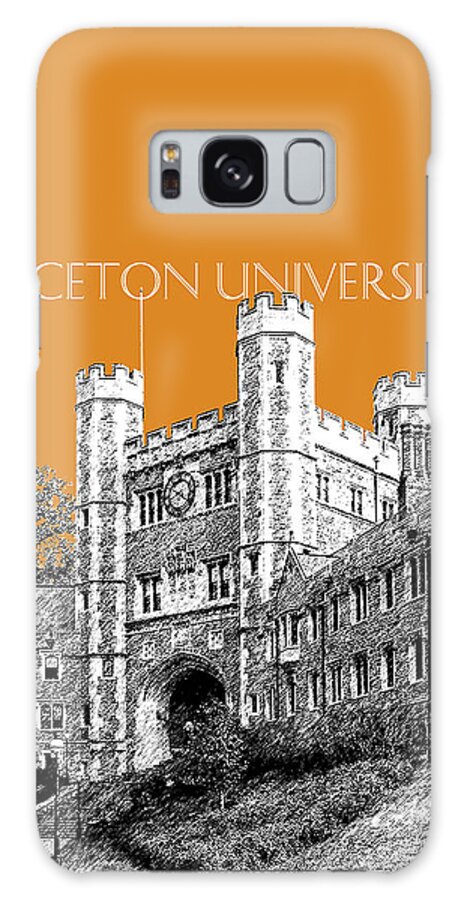 University Galaxy Case featuring the digital art Princeton University - Dark Orange by DB Artist