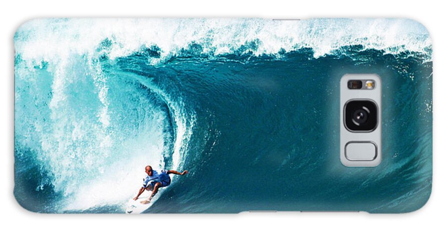 Kelly Slater Galaxy Case featuring the photograph Pro Surfer Kelly Slater Surfing in the Pipeline Masters Contest by Paul Topp