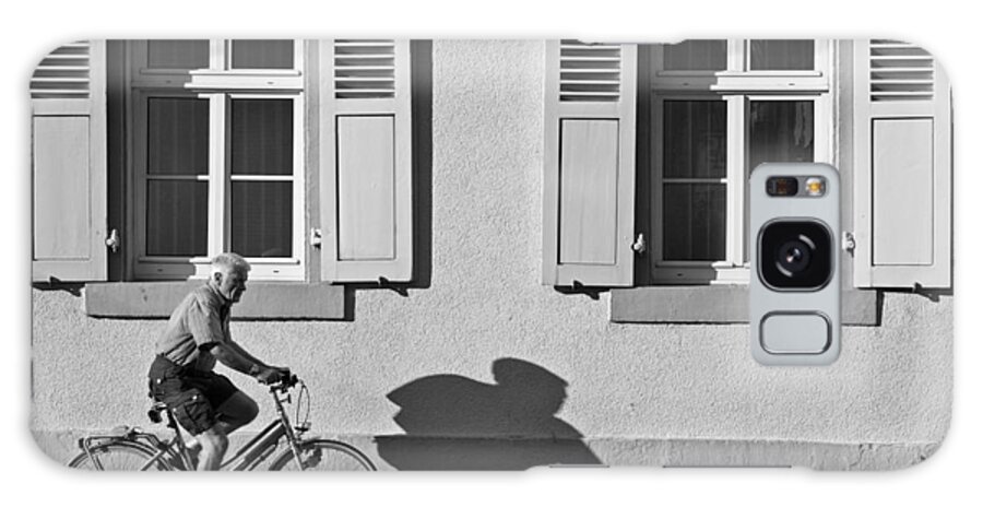 Black & White Galaxy Case featuring the photograph Promenade of a Shadow by Jean-Pierre Ducondi