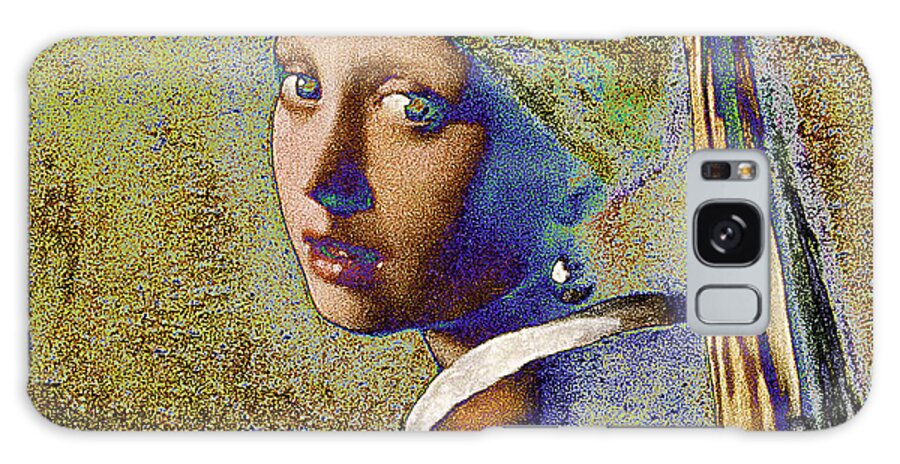 Psychedelic Galaxy S8 Case featuring the photograph Psychedelic Girl with Pearl Earring 2 by Peter Lloyd