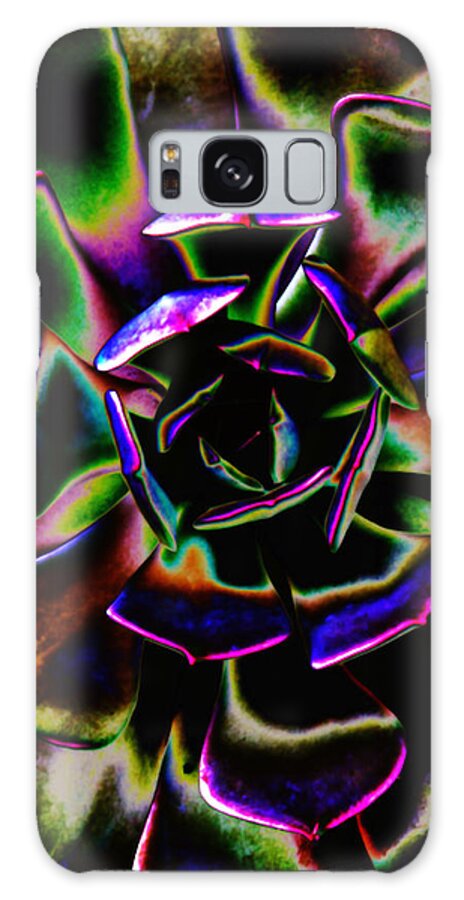Rubber Tree Plant Galaxy Case featuring the photograph Psychedelic Rubber Plant by Joseph Hedaya