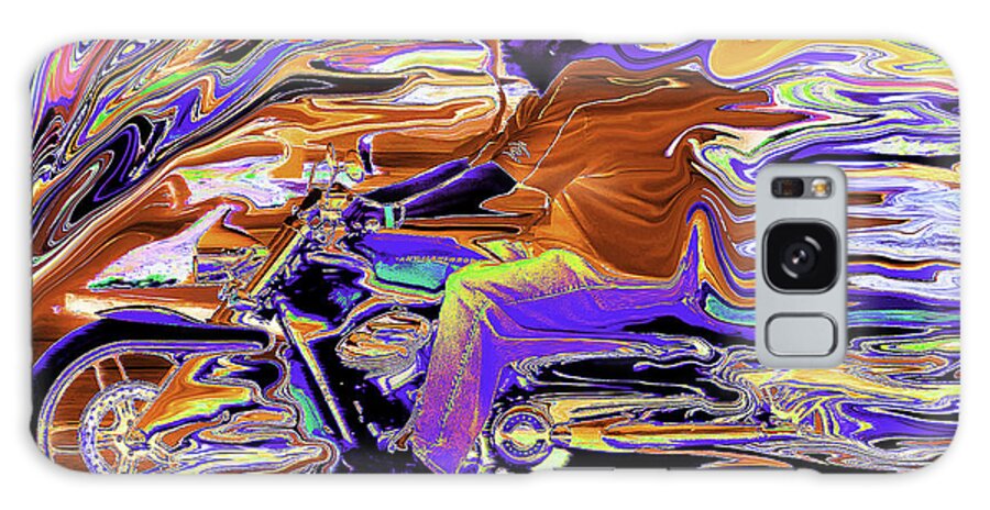 Abstract Galaxy Case featuring the photograph Psycho Harley by Michael Nowotny