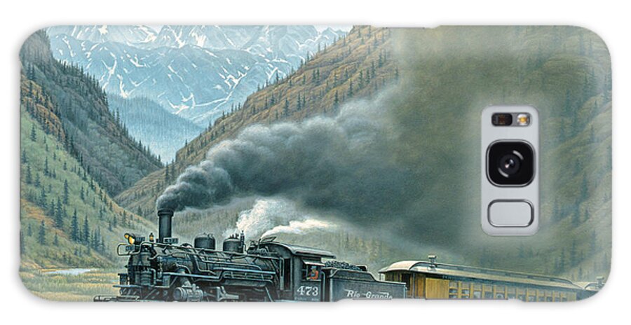 Landscape Galaxy Case featuring the painting Pulling for Silverton by Paul Krapf