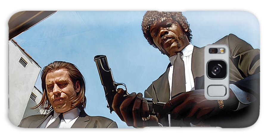 Pulp Fiction Paintings Galaxy Case featuring the painting Pulp Fiction Artwork 1 by Sheraz A