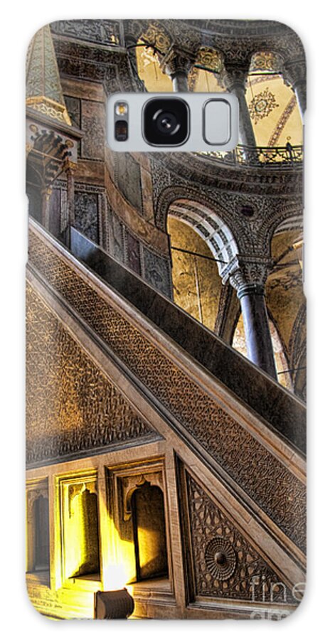Turkey Galaxy Case featuring the photograph Pulpit in the Aya Sofia Museum in Istanbul by David Smith