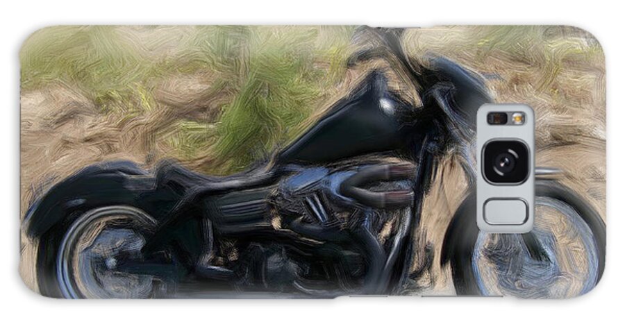 Motorcycles Paintings Galaxy Case featuring the painting Pumped Up Dyna by Wayne Bonney