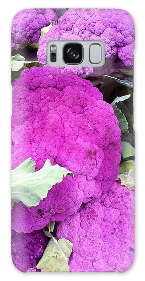 Cauliflower Galaxy Case featuring the photograph Purple Cauliflower by Susan Garren